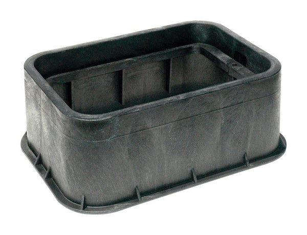 Extensión de caja de válvula rectangular NDS de 19 pulg. de ancho x 6 pulg. de alto, negra - Caja abierta