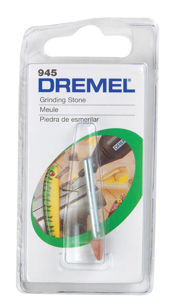 Piedra de afilar cónica de óxido de aluminio Dremel de 3/16 pulg. de diámetro x 3/16 pulg. de largo, 35 000 rpm, 1 unidad