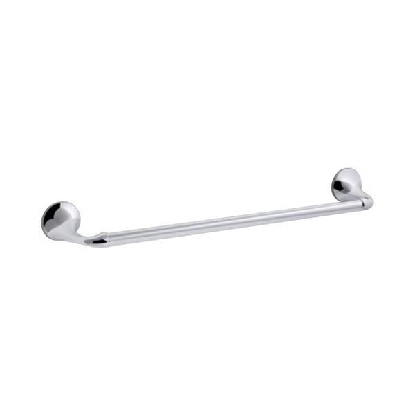 Toallero de barra de metal plateado cromado pulido Kohler Elliston de 18 pulgadas de largo
