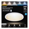 Iluminación empotrada de aluminio con LED de 10,5 W y acabado blanco cálido Feit EDGELIT Frost de 7,5 in
