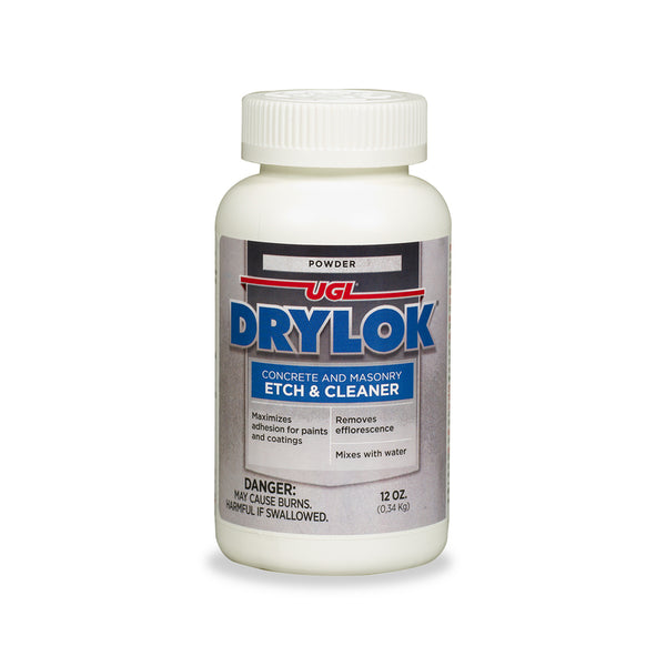 Drylok Clear Flat Sheen - Limpiador y grabador para hormigón y mampostería, 12 oz.