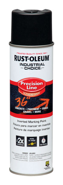 Pintura para marcar campos Rust-Oleum Industrial Choice negra, 17 oz (paquete de 6).