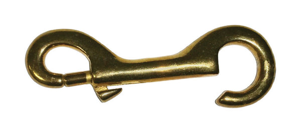 Mosquetón de bronce pulido Baron de 3/8 pulg. de diámetro y 3-1/2 pulg. de largo, 70 lb