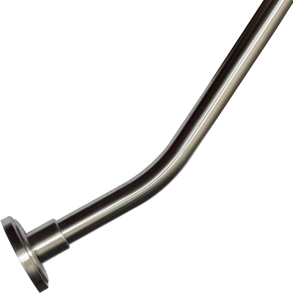Charlotte Curved Shower Rod, 5 Feet, 3" Diameter Rose, Concealed Screws, Satin Stainless Steel by Stone Harbor Hardware