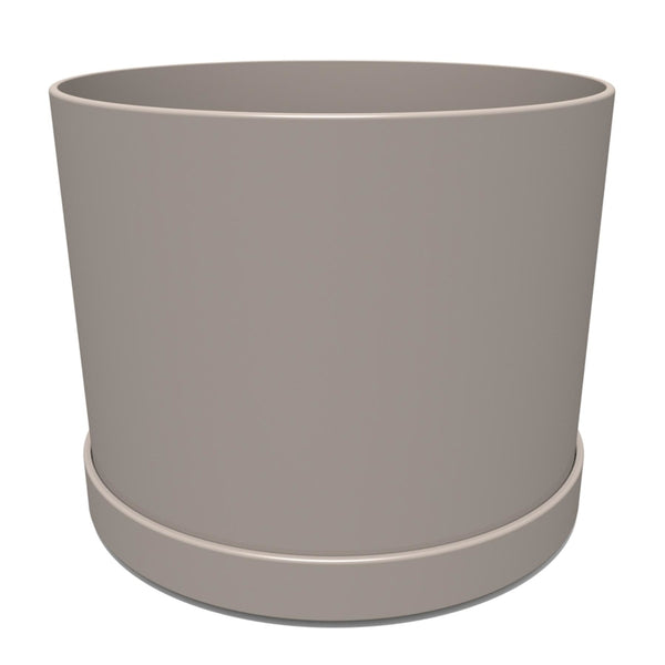 Maceta redonda Mathers de resina Bloem Pebble Stone, resistente a los rayos UV, 6,625 pulgadas de alto x 8 pulgadas de diámetro - Oferta de la semana