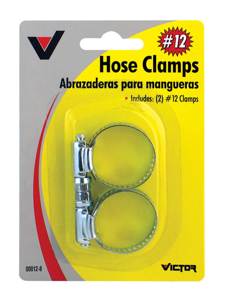 Abrazadera de manguera de acero inoxidable SAE 12 de 1/2 pulg. y 1-1/4 pulg. de Victor