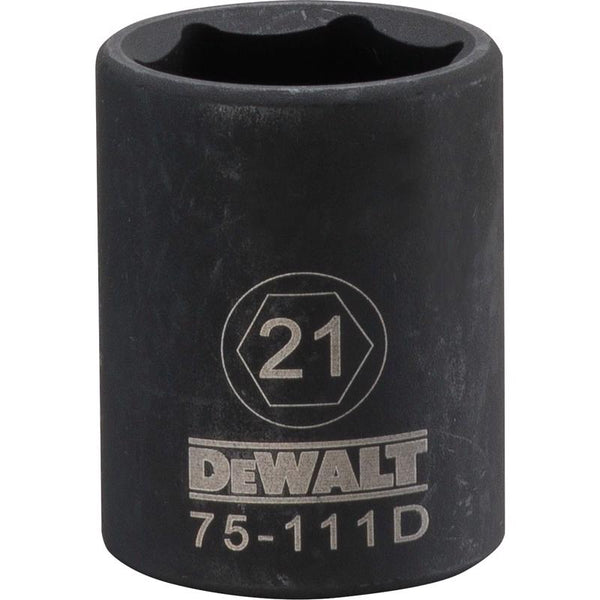 Dado de impacto métrico de 6 puntas DeWalt Directtorque de 21 mm x 1/2 pulg., 1 pieza