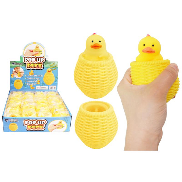 Diamond Visions Pop-Up Squeeze Toy Silicone Yellow (Pack of 20)