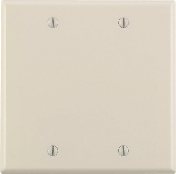 Leviton Almond 2 gang Thermoset Plastic Blank Wall Plate 1 pk