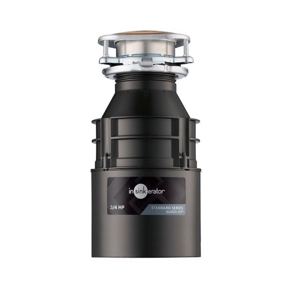 Triturador de residuos de alimentos Badger 5XP de InSinkErator con motor resistente de 3/4 HP y acero galvanizado resistente