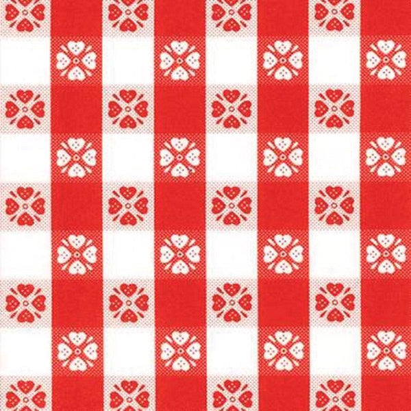 Con-Tact 15 yd L X 54 in. W Red/White Plaid Non-Adhesive Flannel Back Vinyl Tablecloth (Pack of 15)