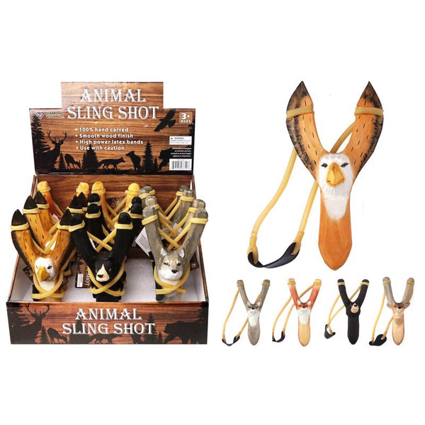 Diamond Visions Animal Sling Shot Wood Assorted (Pack of 12)