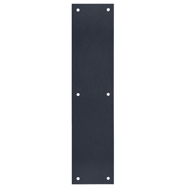 Placa de empuje de acero inoxidable negro mate de 15 pulgadas de largo, 1 pieza