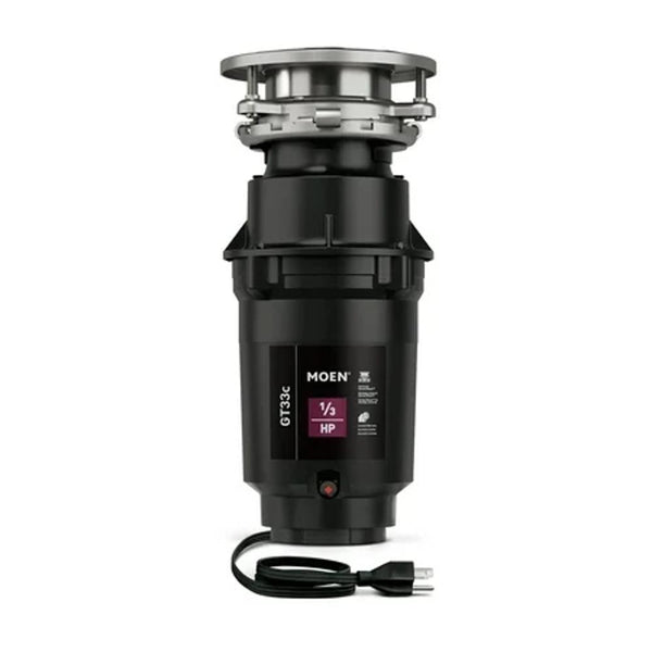 Triturador de basura continuo Moen GT33C Serie GT de 1/3 HP - Negro