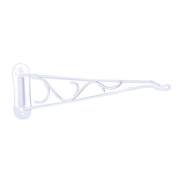 Gancho giratorio para plantas de acero blanco de 10 in de alto de Living Accents, paquete de 1