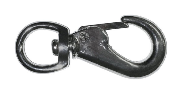 Mosquetón de acero niquelado Baron de 3/4 pulg. de diámetro y 3-3/8 pulg. de largo, 70 lb
