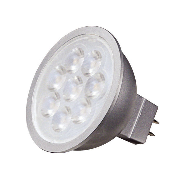 Bombilla LED Satco MR16 GU5.3, luz blanca cálida, equivalente a 50 vatios, paquete de 1