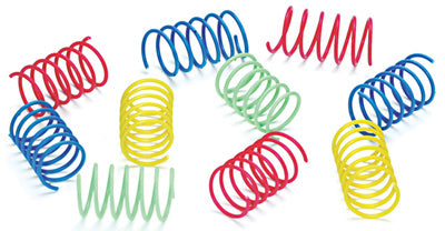Juguete ancho para gatos Colorful Springs, paquete de 10.