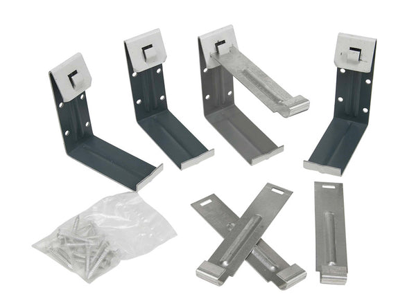 Soporte de fascia en forma de K de aluminio blanco Amerimax de 1,5 pulg. de alto x 4 pulg. de ancho x 5,5 pulg. de largo (paquete de 12)