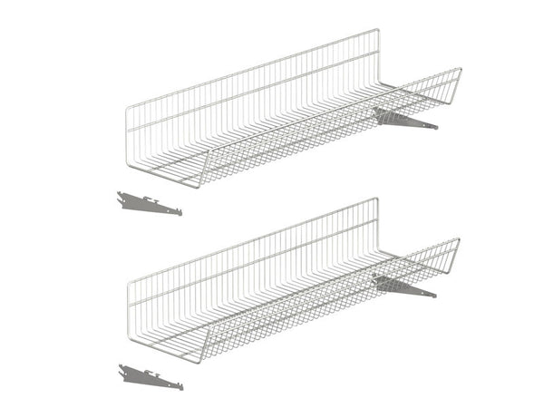 8 in. H X 48 in. W X 13 in. L Silver Wire Basket