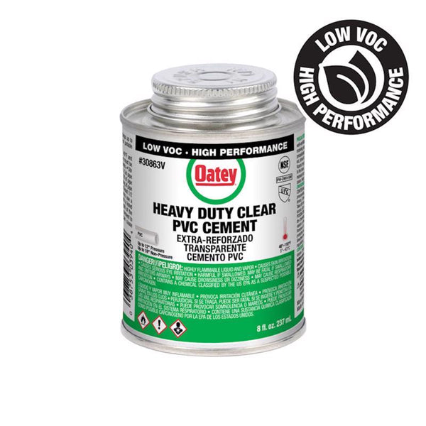 Oatey Clear Cement For PVC 8 oz