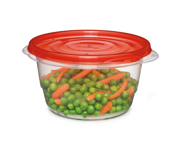 Contenedores de almacenamiento de alimentos transparentes de 3,2 tazas TakeAlongs de Rubbermaid, paquete de 4