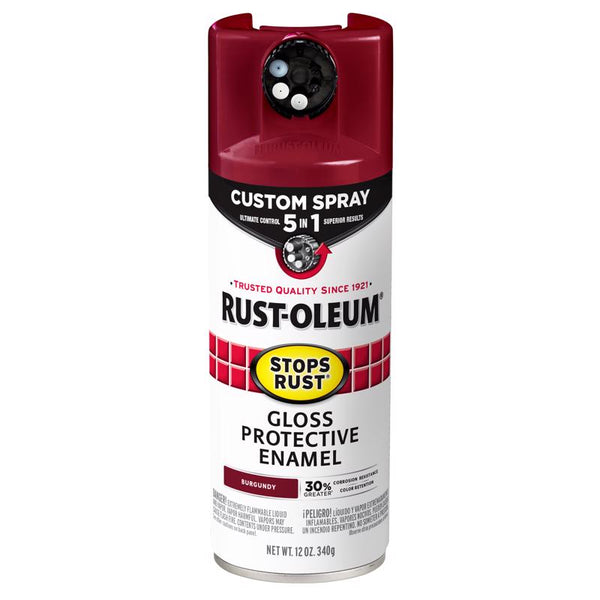 Rust-Oleum Stops Rust Indoor and Outdoor Gloss Burgundy Oil Modified Alkyd Spray Paint 12 oz (Pack of 6)