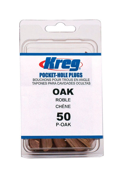 Tapones para madera de roble Kreg de 1-1/2 pulg., paquete de 50