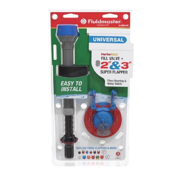 Kit de válvula de llenado y aleta Performax de Fluidmaster, plástico/caucho multicolor para uso universal