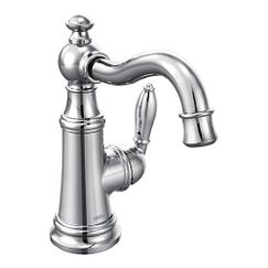 Grifo monomando cromado para baño de arco alto