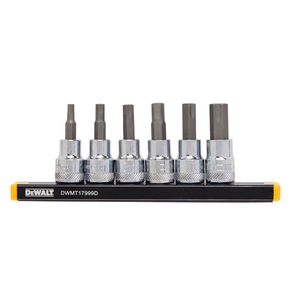 Juego de dados con punta hexagonal métrica DeWalt de 3/8 pulg., 6 piezas, 1 pieza