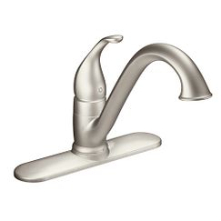 Grifo de cocina monomando de arco bajo de acero inoxidable resistente a las manchas