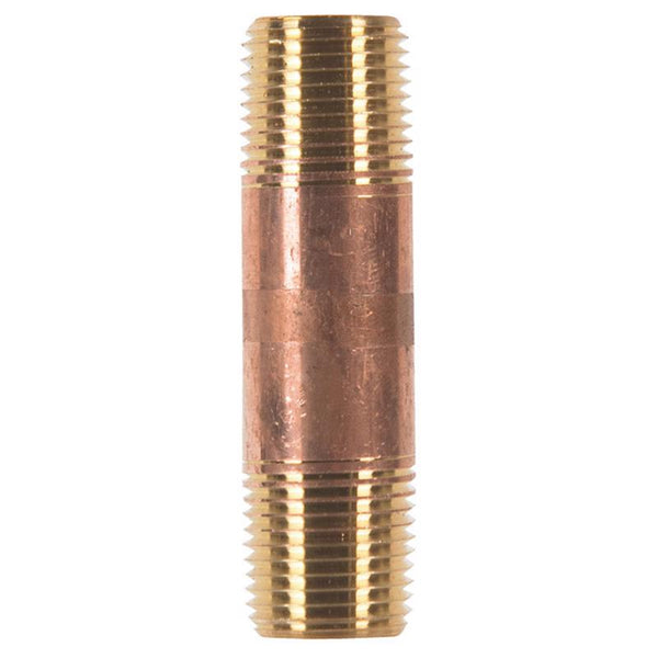 1/2 in. MPT X 1/2 in. D MPT Red Brass Nipple 3 in. L (Pack of 5)