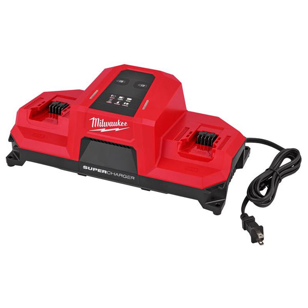 Cargador de batería simultáneo de doble bahía Milwaukee Tool M18 de 120 V (paquete de 1)
