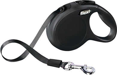 Cinta Flexi Classic Extra Pequeña, 26 lb, 10 pies, Negra