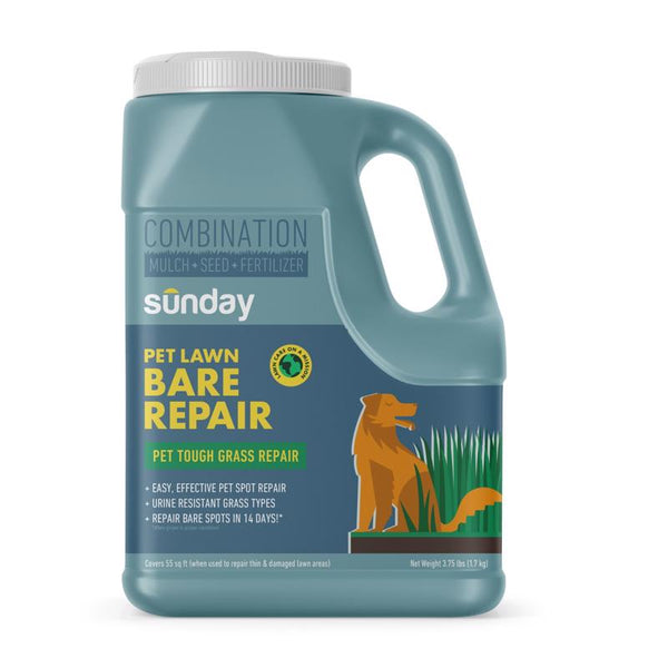 Kit de reparación de césped Sunday Pet Lawn Bare Repair para todo tipo de césped, sol o sombra, capacidad de 3,75 lb
