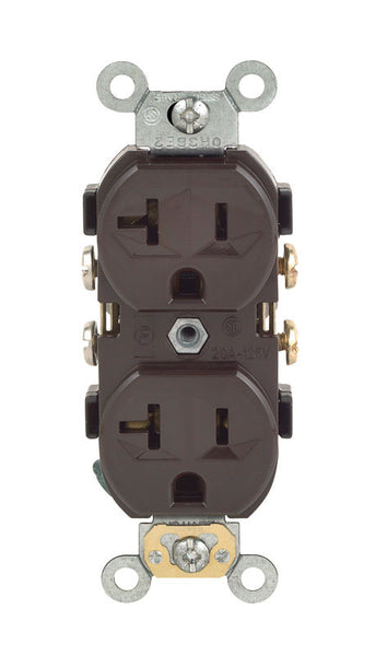 Leviton 20 amperios 125 V Duplex Brown Outlet 5-20R 1 pk