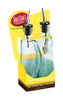 Juego de aceite y vinagre de vidrio transparente/acero Gemelli de TableCraft con vertedor de 17 oz