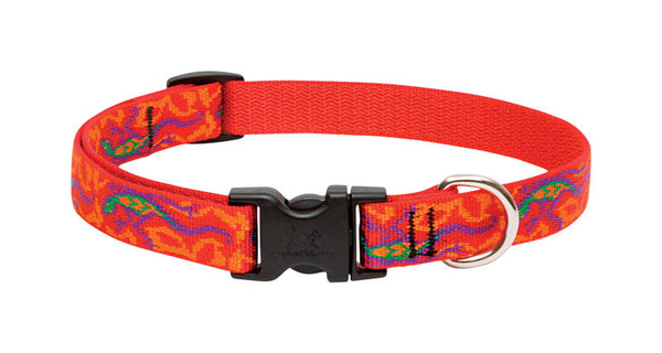 Collar ajustable de nailon para perros con diseño original de LupinePet, multicolor Go Go Gecko