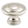 Perilla para puerta plegable de metal plateado satinado de 1-11/16 pulg. de profundidad y 1,69 pulg. de largo Prime-Line, paquete de 1