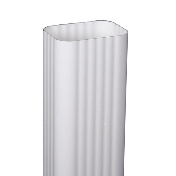 Bajante de vinilo blanco Amerimax de 3 pulg. de alto x 4 pulg. de ancho x 120 pulg. de largo (paquete de 6)