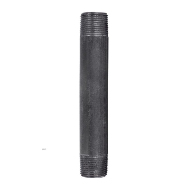 Boquilla de acero negra de BK Products de 3/4 pulg. MPT x 6 pulg. L (paquete de 5)