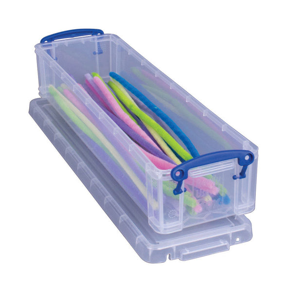 Caja de almacenamiento apilable Realmente Útil de 2-3/4 pulg. de alto x 3,9 pulg. de ancho x 14 pulg. de profundidad (paquete de 8).
