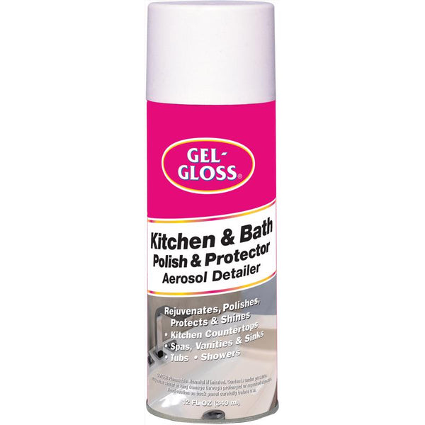 Aerosol de 12 oz para limpiador de baños con brillo en gel