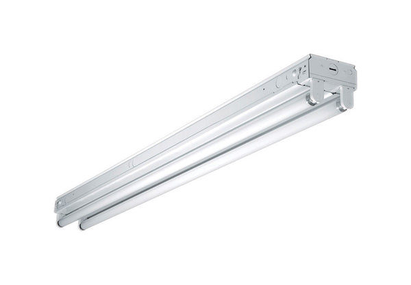 Tira de luz fluorescente cableada blanca Metalux serie SSF de 48 pulgadas de largo - Caja abierta