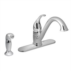 Grifo de cocina monomando de arco bajo cromado