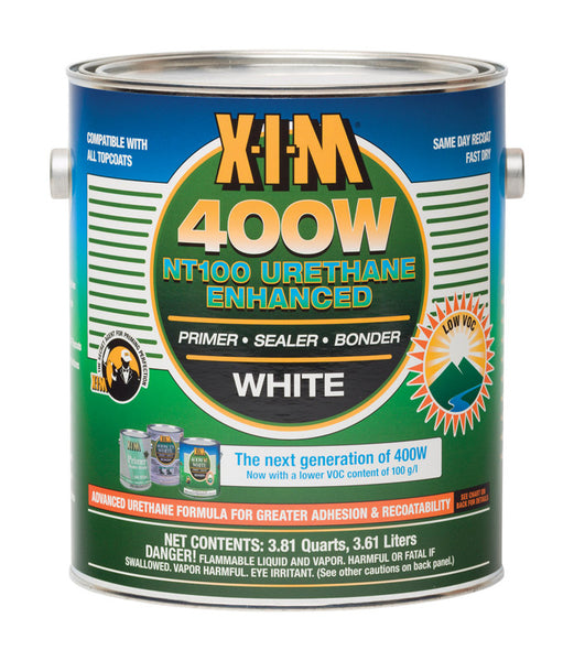 Imprimador, sellador y adhesivo alquídico blanco XIM 400W NT100, 3,81 qt (paquete de 2).
