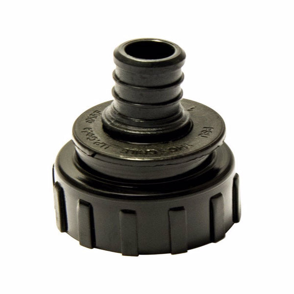 Conector giratorio de plástico para manguera de jardín Flair-It Ecopoly de 1/2 pulg. PEX x 3/4 pulg. D FGH