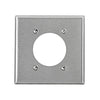 Placa de pared de acero inoxidable Leviton Silver de 2 unidades, paquete de 1