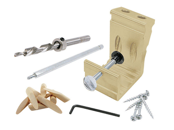Kit de plantilla para agujeros de bolsillo de aluminio, todo en uno, resistente y versátil, de General Tools, con estuche de transporte